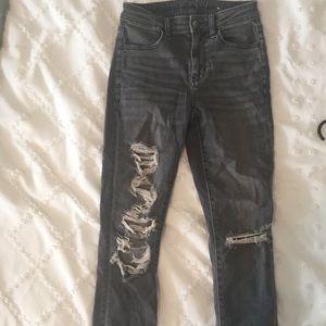 Ripped grey skinny jeans